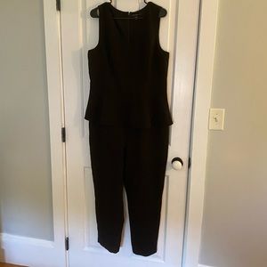 Maggie London black v neck jumpsuit size 16